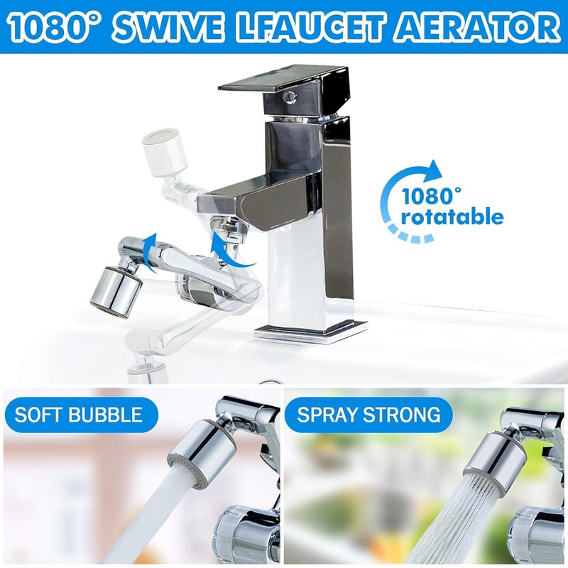 Pure Take Water Filter for Bathroom Sink 1080 Rotating Swivel Faucet Extender Water Purifier for Sink Remove Chlorine, Taste,Odor More Than 99% Relieve Dry, Rough&Itchy Senstive Skin - Image 5